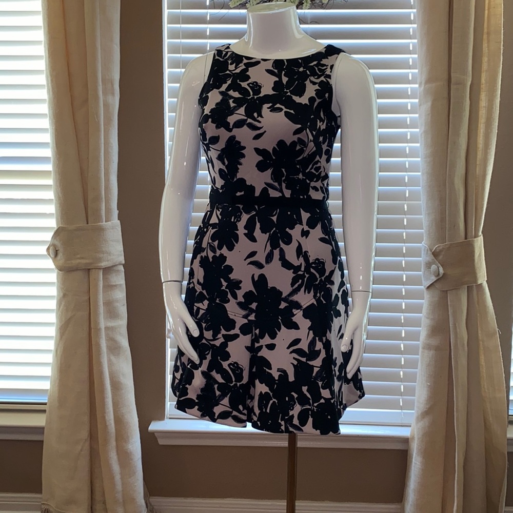 Women’s lilac and black floral dress